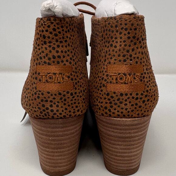TOMS Women's Kala Desert Wedge Mini Cheetah Suede Bootie Size 8 NEW - Picture 5 of 10